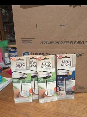 3-2 Packs EnviroScent Auto Car Stick Fragrance  Seaside Coconut 1 Coastal Storm